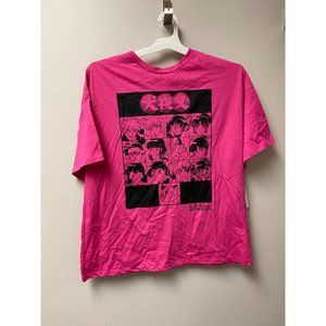 Women's Inuyasha Oversized Short Sleeve Graphic T-Shirt - Pink S